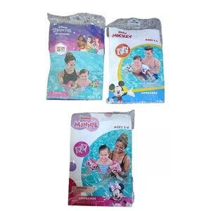 Disney Kid's Swimming Armbands Floaties Pool Summer Mickey Minnie Princess New